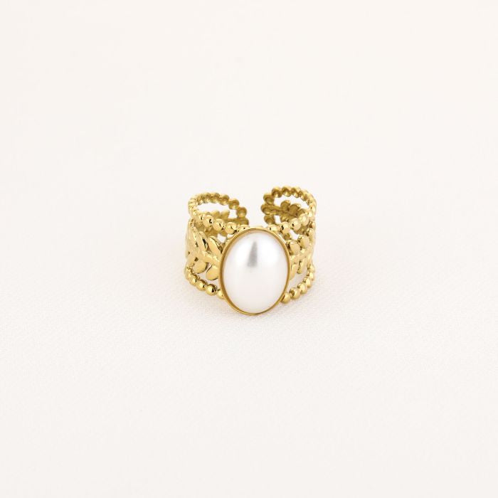 Ring witte parel