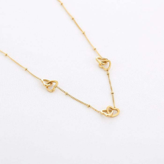 Gouden Friendship Ketting Stainless Steel – 40+5 cm