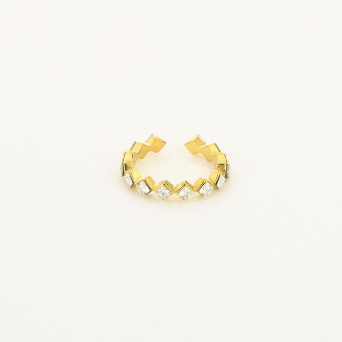 Gouden Gemstone Ring – Stainless Steel