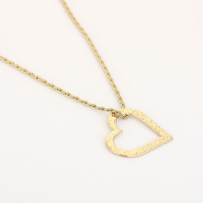 Ketting platte hart XL