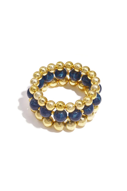 Glow Armband | Luxe Stretch Armband met Gouden Kralen