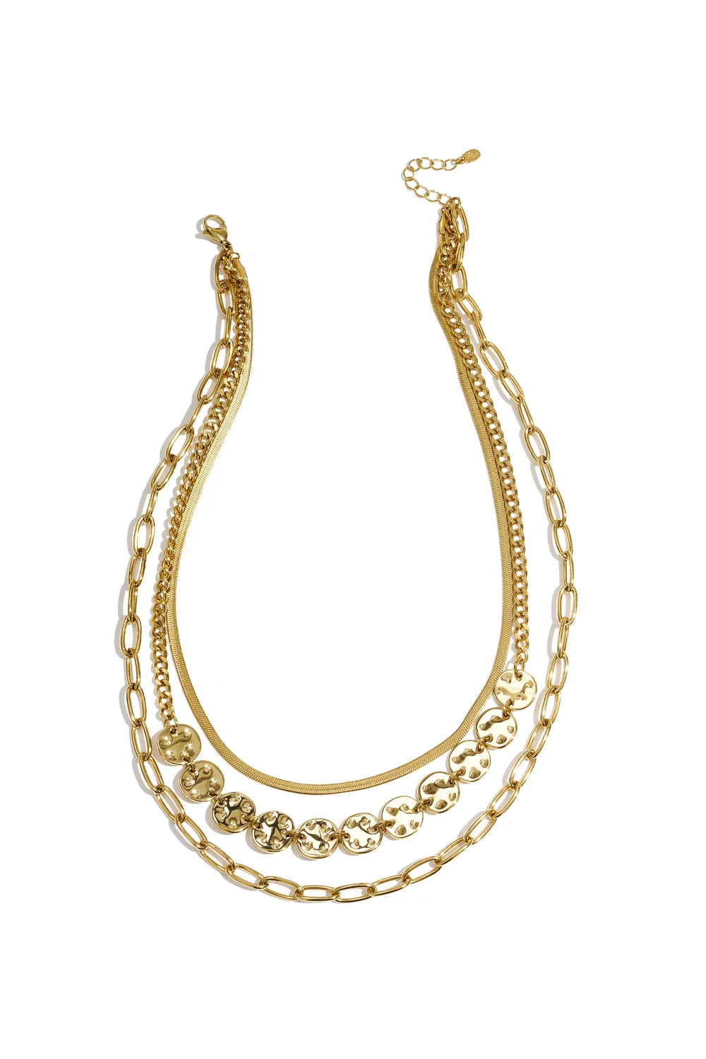 3-Laags Muntenketting Goudkleurig