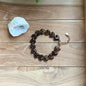 Armband heart stone brown