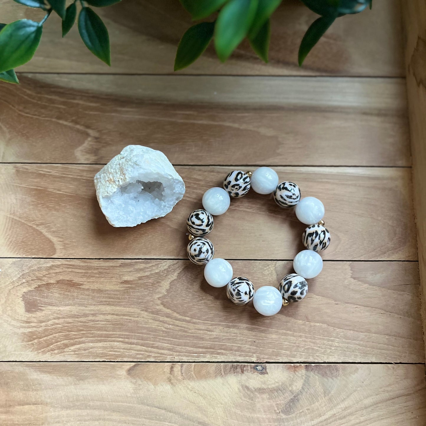 Armband beads leopard