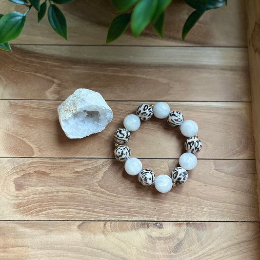 Armband beads leopard