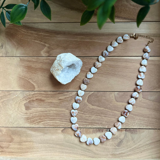 Ketting heart caramel