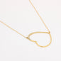 Ketting open hart met steentjes