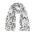 Luchtige Sjaal met Print – Zwart | Khaki | Grijs | Lichtgrijs
