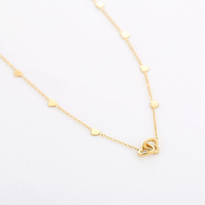 Gouden Friendship 2.0 Ketting Stainless Steel – 40+5 cm