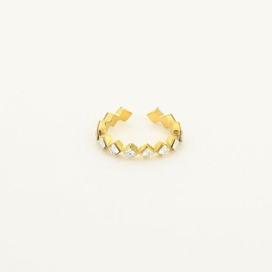 Gouden Gemstone Ring – Stainless Steel