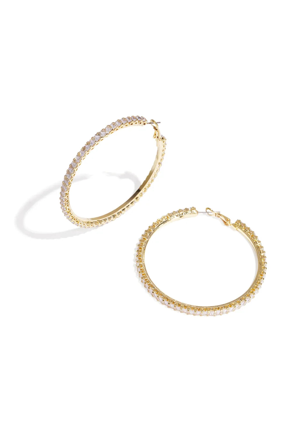 Crystal Luxe Hoops – Gouden Oorbellen met Kristal Dames