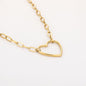 Gouden Hartketting met Grove Structuur – Stainless Steel