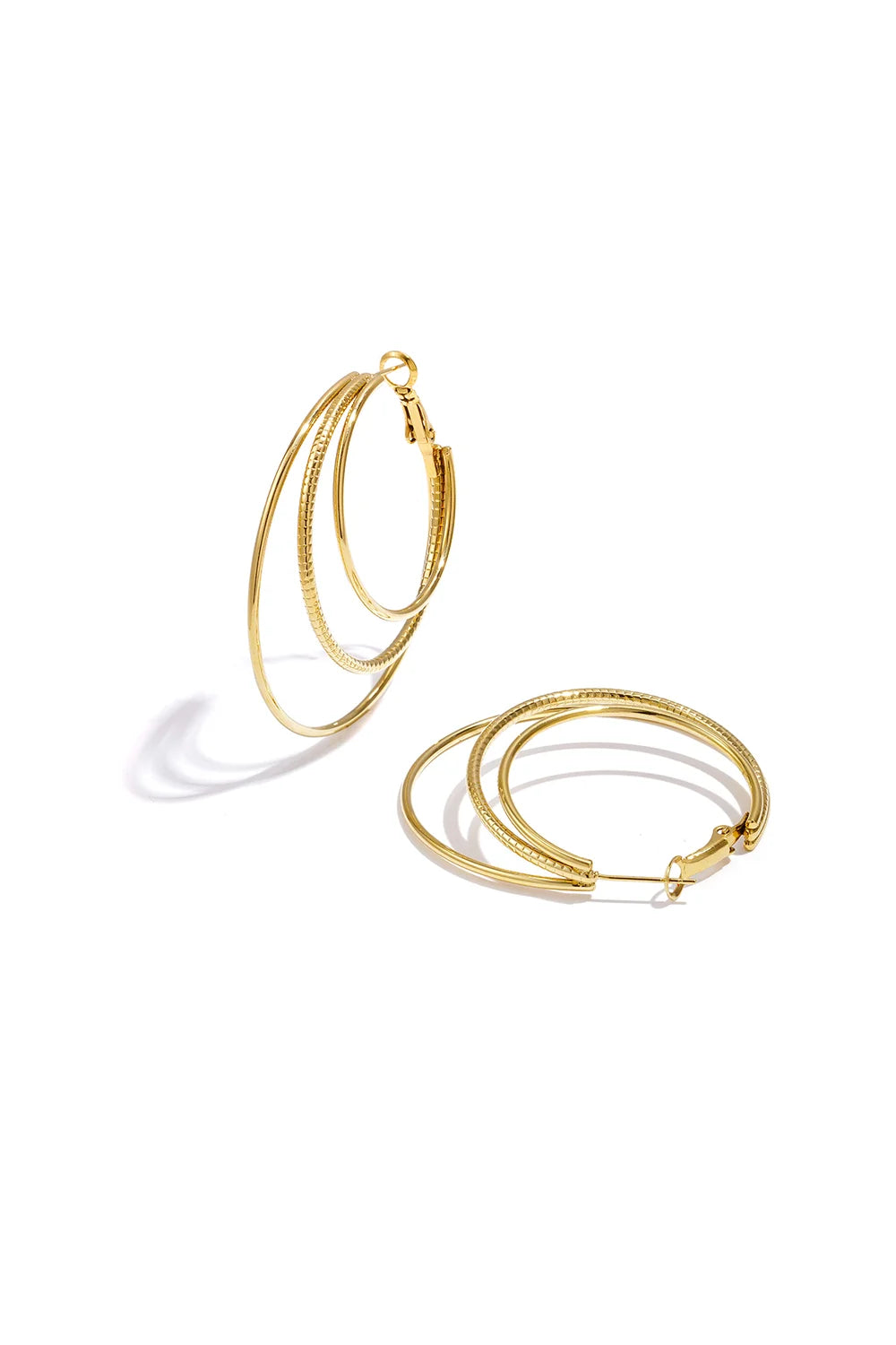 Gouden Dubbele Hoop Oorbellen – Elegant & Trendy
