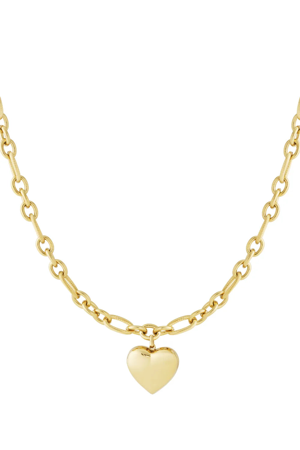 Gouden Liefdes Ketting met Groot Hart – Stainless Steel