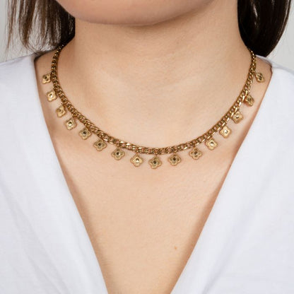 Luxe Klavertjes Ketting – Goud | Stainless Steel | 40+5 cm
