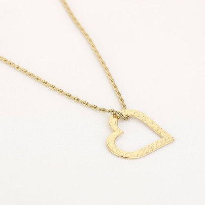 Ketting platte hart XL