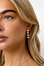 Gouden Rijtjes Oorbellen met Hartjes – Stainless Steel