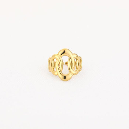 Gouden Statement Ring – Verstelbaar | Stainless Steel