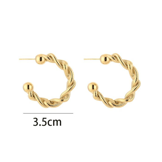 Oorbellen twisted hoops lady