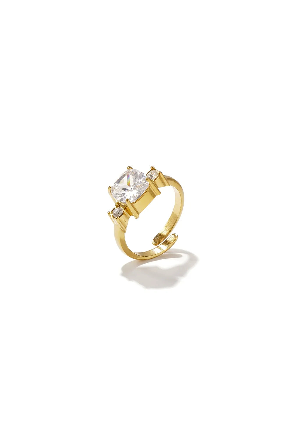 Ring Élise | Stainless Steel Zirkonia Ring Goud | PresjesLifestyle