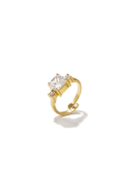 Ring Élise | Stainless Steel Zirkonia Ring Goud | PresjesLifestyle